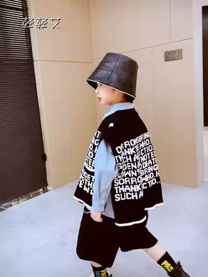 Children's suit boys sweater vest spring dress Korean version of foreign school children cardigan sweater sweater vest coat coat tide