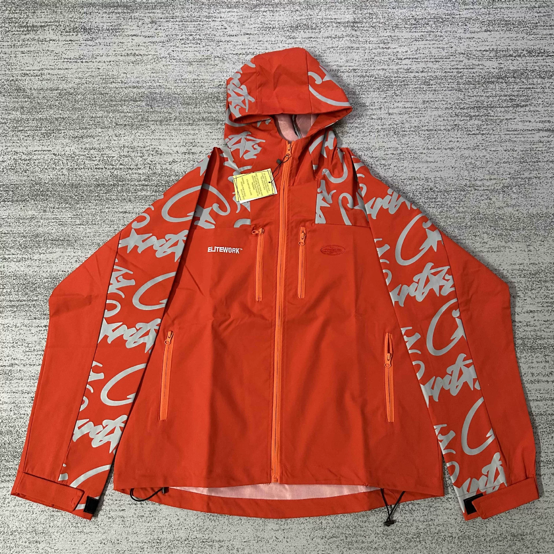 Corteiz soft shell Elitework waterproof windbreaker reflecting jacket connecting demon island jacket