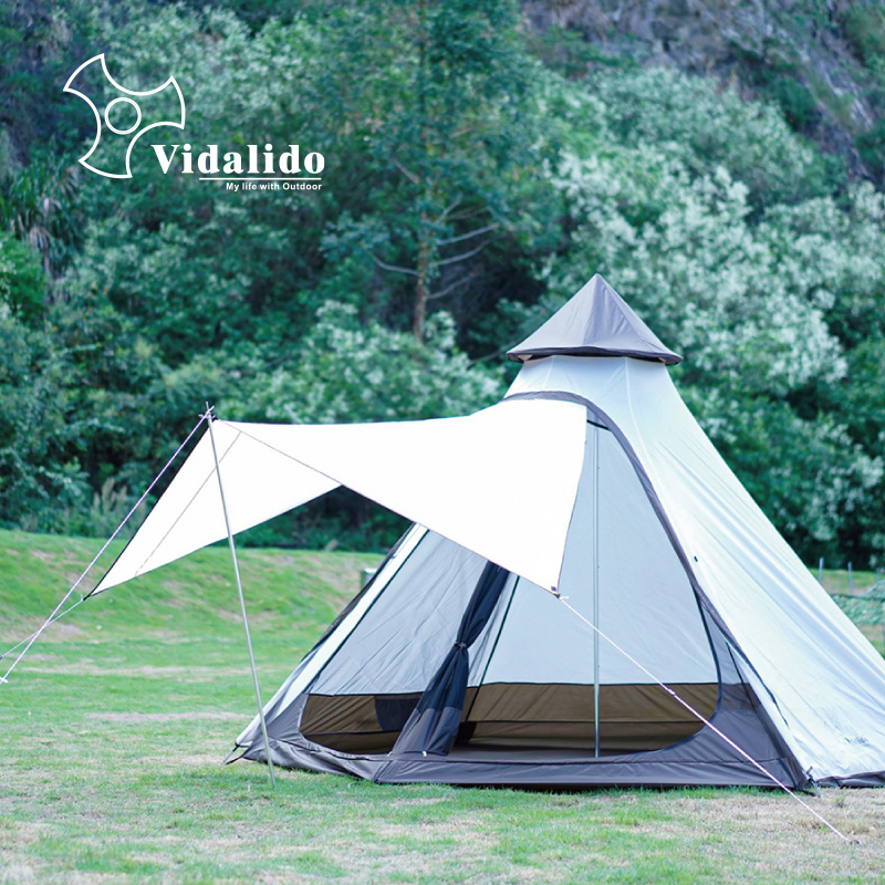 Vidalido Mongolia Pack Indian Pyramid Camp Family Tent Multi-People Double Rainforest Big Tent
