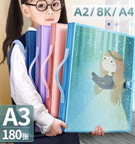 a3 Album Storage Poster Storage Album Portfolio Folder 8K Painting 4K Painting a4 Favorite Folder Octa A2 Childrens Art Drawing Paper Save Collection Certificate Bag Information Book Special for Students