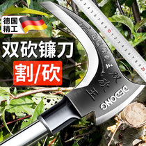 German high manganese steel sickle lawn mower cutting dual-purpose fishing weeding and wood cutting outdoor corn stalk artifact