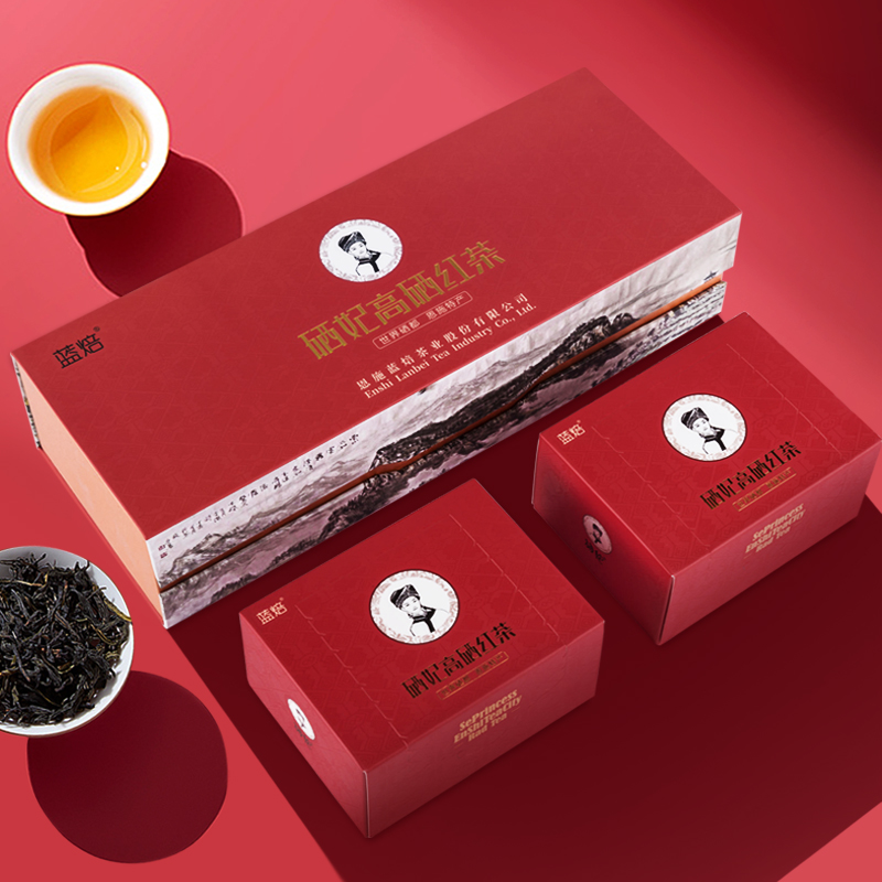 Black tea tea Enshi high selenium black tea alpine cloud Yihong Gongfu tea strong fragrance type gift box 160g