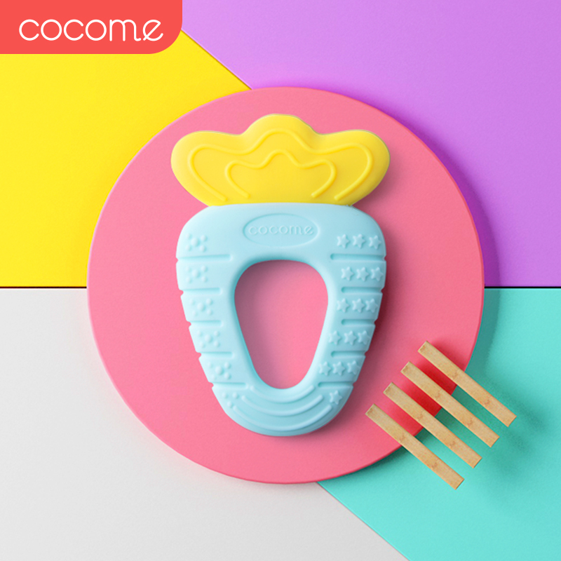 cocome可可萌婴儿牙胶磨牙棒硅胶软水煮新生宝宝0-12个月咬咬玩具