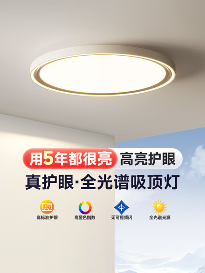 Led Three-Proof Ceiling Light, Ultra-Thin Round Modern Minimalist Bedroom Light, Master Bedroom High-End Room Light, Zhongshan Lighting Fixtures
