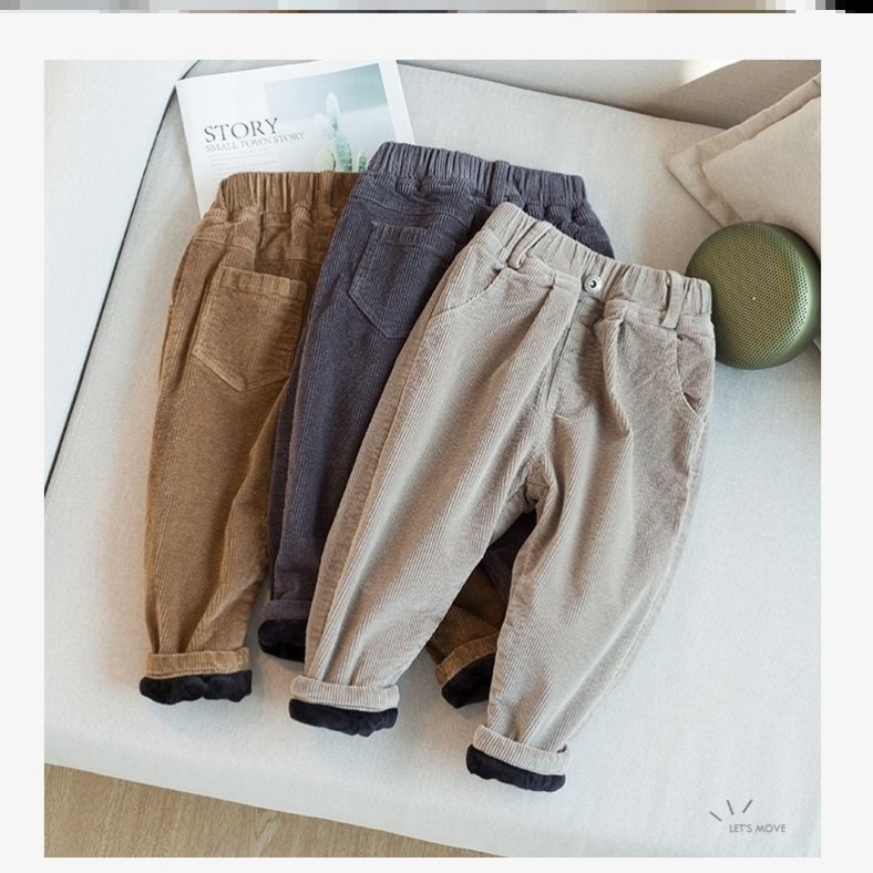 Paper-like T339 children cotton pants double layer pants paper sample for meat