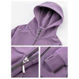 Сиреневая толстовка, куртка, осенний короткий корсет, осенняя, облегающий крой