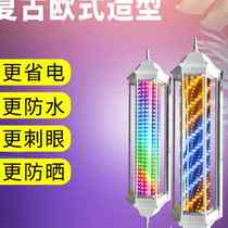 Hairdressing rotating lamp barber shop LED rotating and brightening hair salon outdoor retro simple palace lamp hanging wall waterproof light box manufacturer