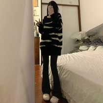 Pregnant women pants in autumn and winter wear horn pants and thick plus sweet pants for high waist pants