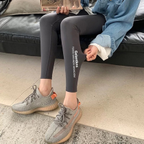 Pregnant womens pants in spring and autumn wear yoga skinny Barbie autumn and winter plus jewelry shark belly punched pants