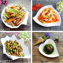 e hotel utensils family Chinese dinner kitchen ceramic dishes pure white Western-style irregular creative bowls set hot