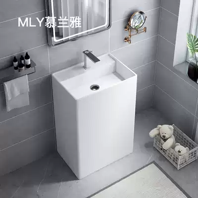 Mulan Ya vertical column washbasin square column basin integrated artificial stone wash basin cosmetic room sink sink