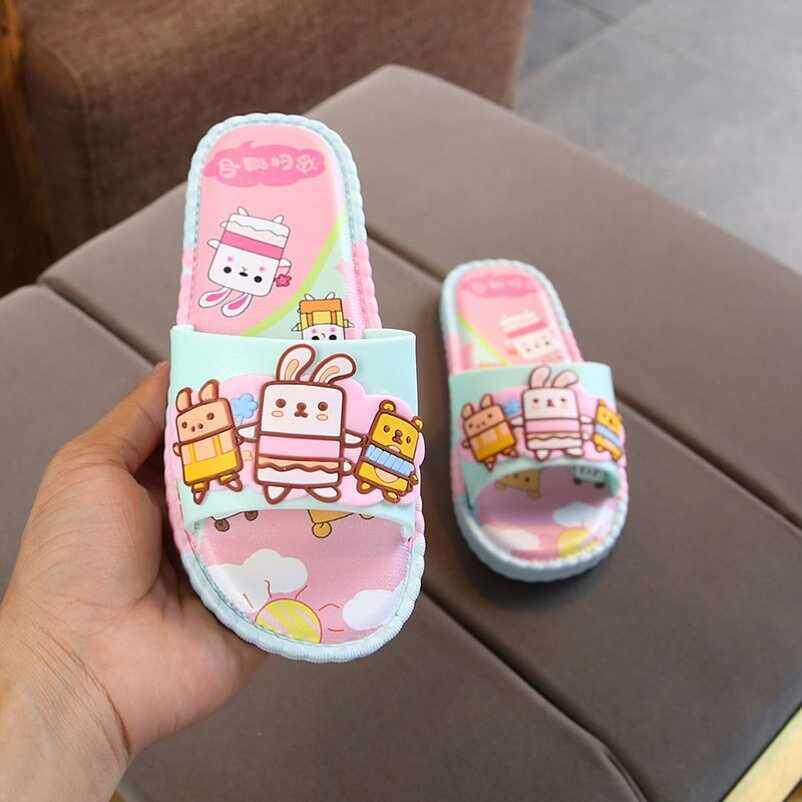 Summer little girl slippers summer princess children's indoor home children's shoes wear soft bottom cartoon to take off the cool
