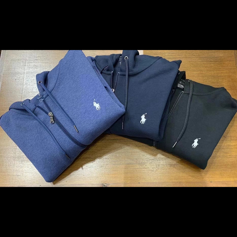 Maple Bell Canada Polo Ralph Lauren Men's Small Logo Non-Fleece Cardigan Sweatshirt