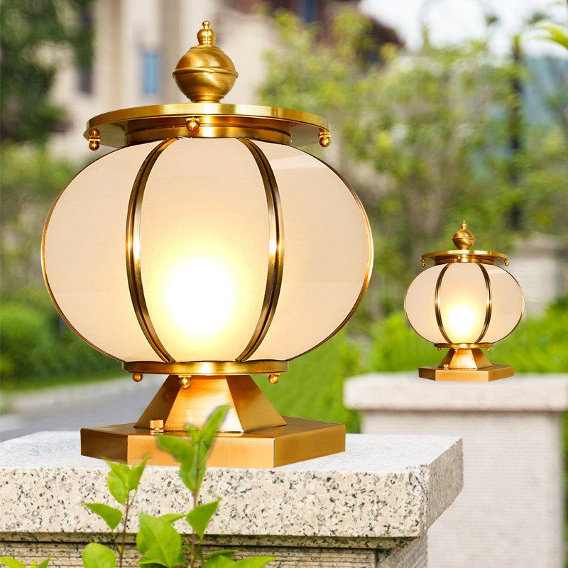 Column head lamp to pick up electric balcony pillar Decorative Lighting Villa Solar Patio Portal waterproof Wall door column lamp