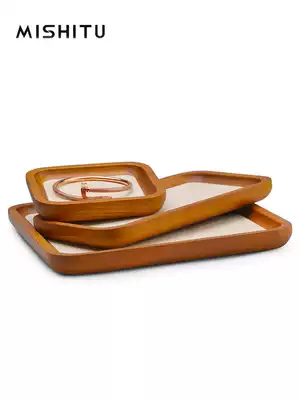 Mi Shito high-end solid wood jewelry storage shop with Wen play tray jewelry ring jewelry display plate props