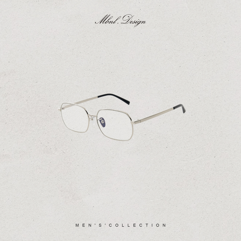 Mbnl-F Qin Lei Men's Wear「Milled」Ac Plain Lens Metal Matte Glasses Case Ll-Wsp8016