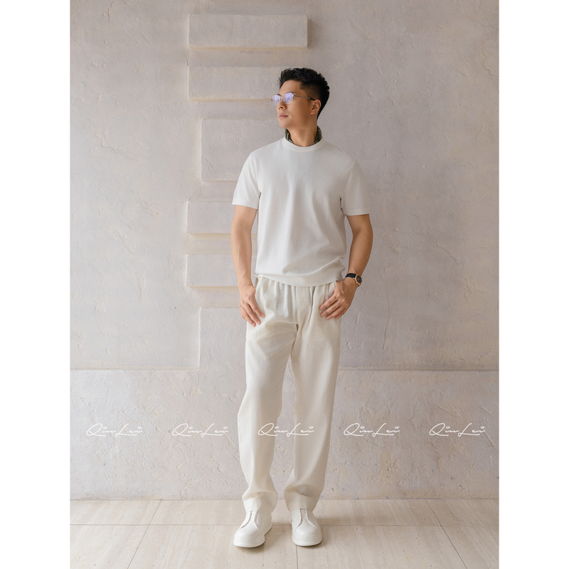 Mbnl-F Qin Lei Men's Clothing「L.P-Ita」Wool Linen Customized Drawstring Casual Pants Ll-Sskz20019 Mbnl-F Qin Lei Men's Clothing「L.P-Ita」Wool Linen Customized Drawstring Casual Pants Ll-Sskz20019