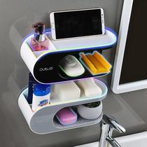 Soap box new Chinese style 2021 New Soap Box non-hole wall hanging light luxury personality creativity stick to the wall