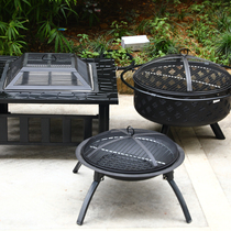 Courtyard Barbecue Grill Charcoal Baking Fire Basin Home Firewood Basin Barbecue Grill Square Outdoor Barbecue Table Bonfire Basin