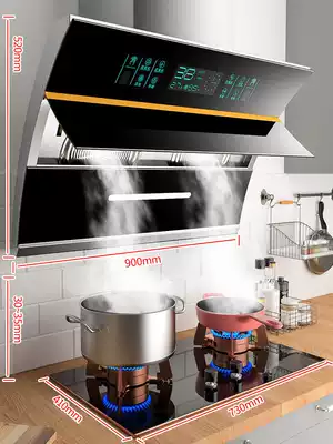 Dual motor range hood household kitchen large suction small side suction type exhaust range hood special price