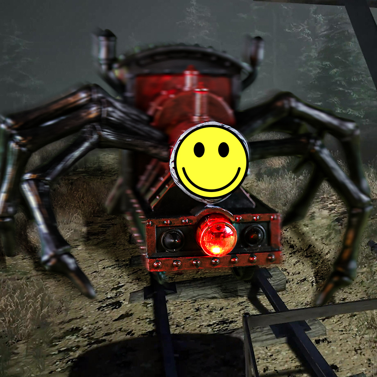 No Assembly Required Hell Charles Small Train Spider Train Peripheral Finished Product Glowing Figure Toy Model Ornament