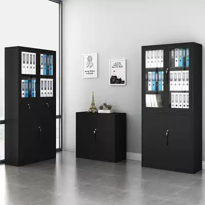 Black filing cabinet information Cabinet Office Financial iron sheet file voucher short cabinet iron cabinet with lock locker