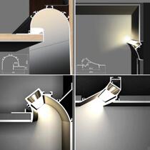 Reflective lamp trough profiles washwall lamp reflective lamp trough no side frame linear aluminium trough bedroom living-room LED line light sky