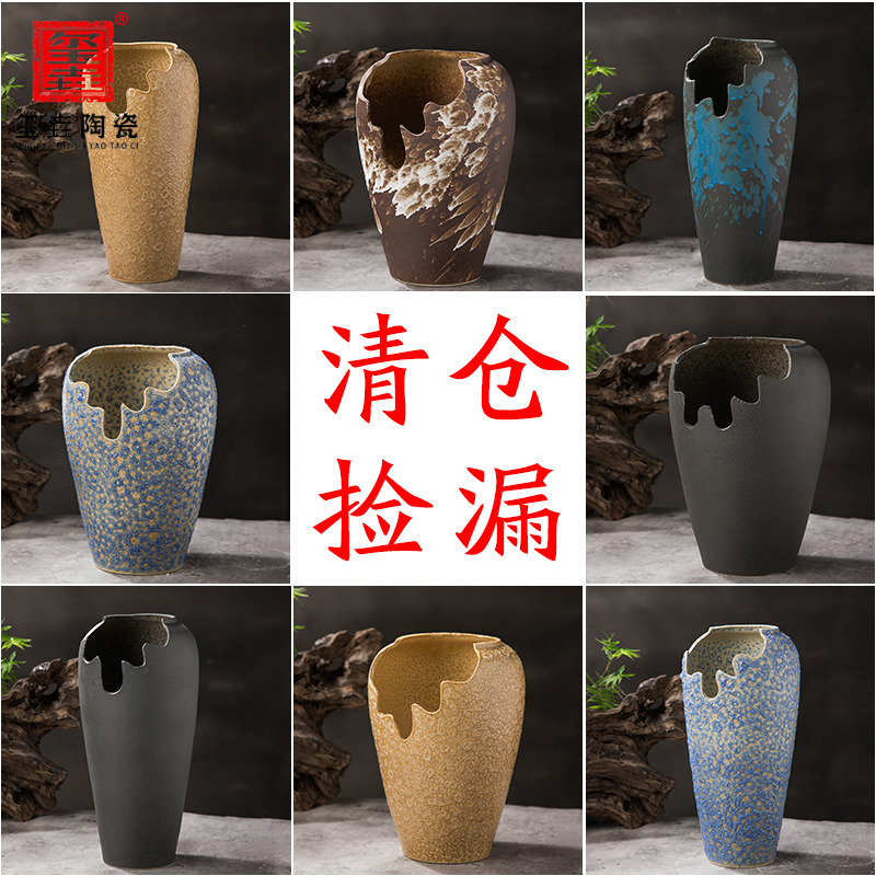 Clearance Sale on Creative Ceramic and Rustic Pottery Flower Pots with Saucers for Succulents and Soil-Grown Plants, Home Decor Special Price 