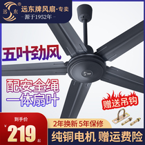 Far East ceiling fan 56-inch electric fan 1 4 meters black five-leaf large air volume industrial ceiling fan factory workshop roof fan
