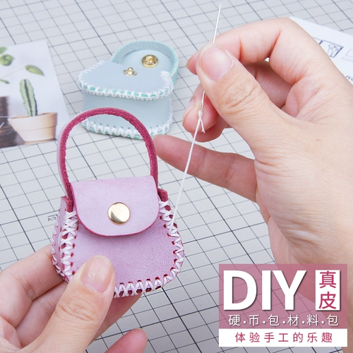 Сумка ручной работы, материал, сумка, сумка для монет, небольшой кулон, полуфабрикат, кожаное изделие ручной работы, изделие из кожи растительного дубления