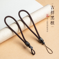 High-grade creative keychain lanyard Wood hand-woven mens and womens simple car key pendant key chain ring