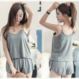 Летние шорты, пижама, осенний комплект, в корейском стиле, эффект подтяжки, большой размер