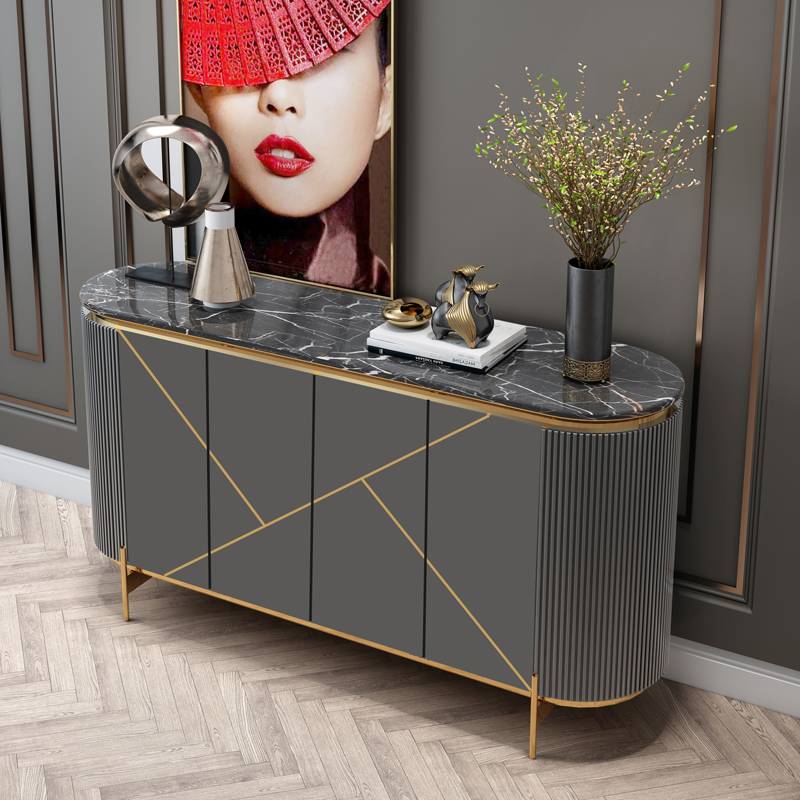 Willstyle light extravaganza Entrance Door Hall Hall Entrance partitions Decorative End View Cabinet Stainless Steel Modern Minimalist Dining Cabinet