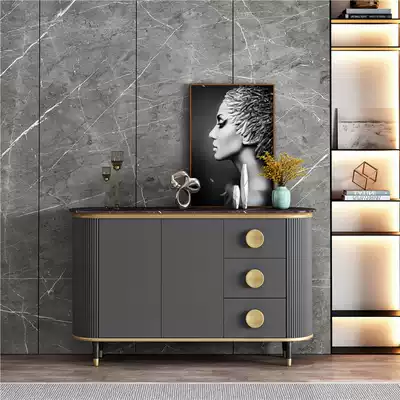 Dining cabinet modern simple living room marble porch cabinet light luxury style end view cabinet with drawer storage cabinet