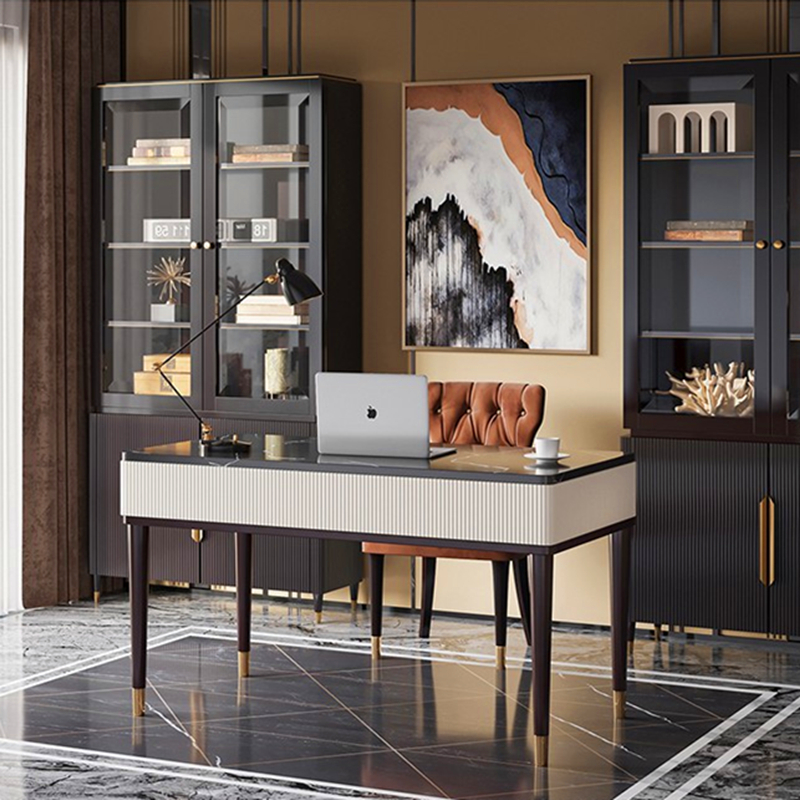 American Light Extravagant Desk Marble Noodle House With Desk Rear Modern Minimalist Book Room Desk Net Red Solid Wood Table