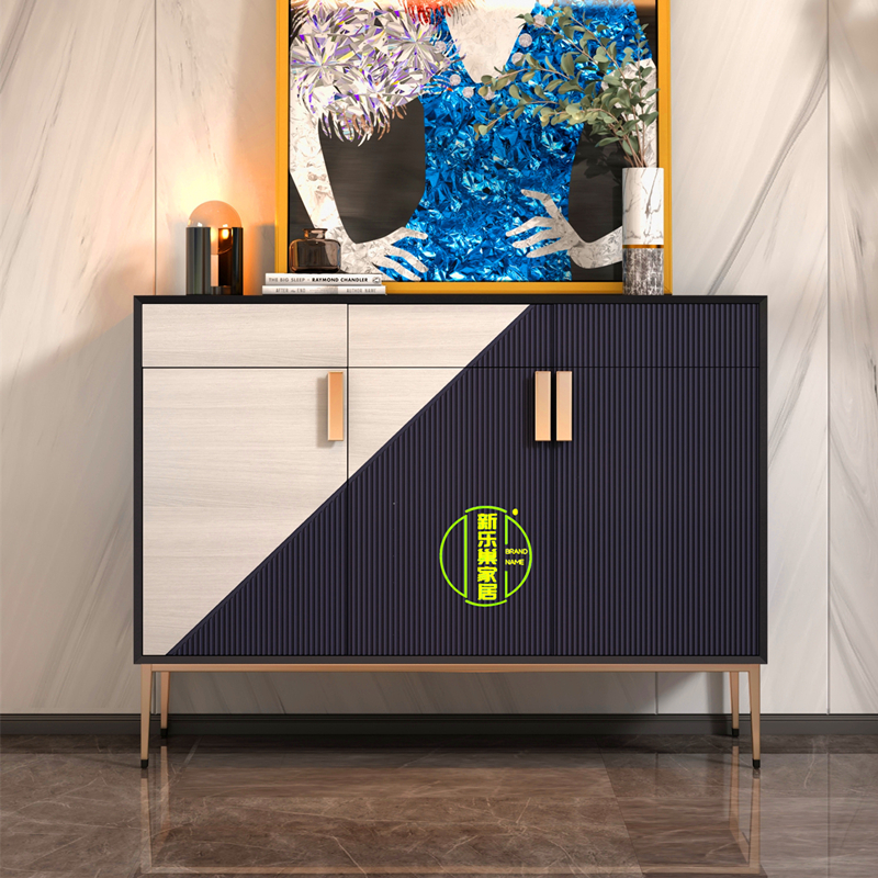 New Chinese minimalist Minimalist Cabinet Door Hall Decoration Cabinet Partition Cabinet Entrance Storage Modern North European Leaning Wall Shoe Cabinet