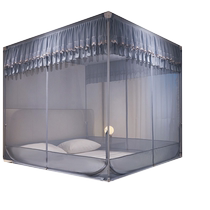 2024 New Mosquito Nets for Home Bedrooms to Prevent Falling Out of Bed Installation-free Mongolian Yurt for Infants and Children Anti-fall Full Bottom Sheets