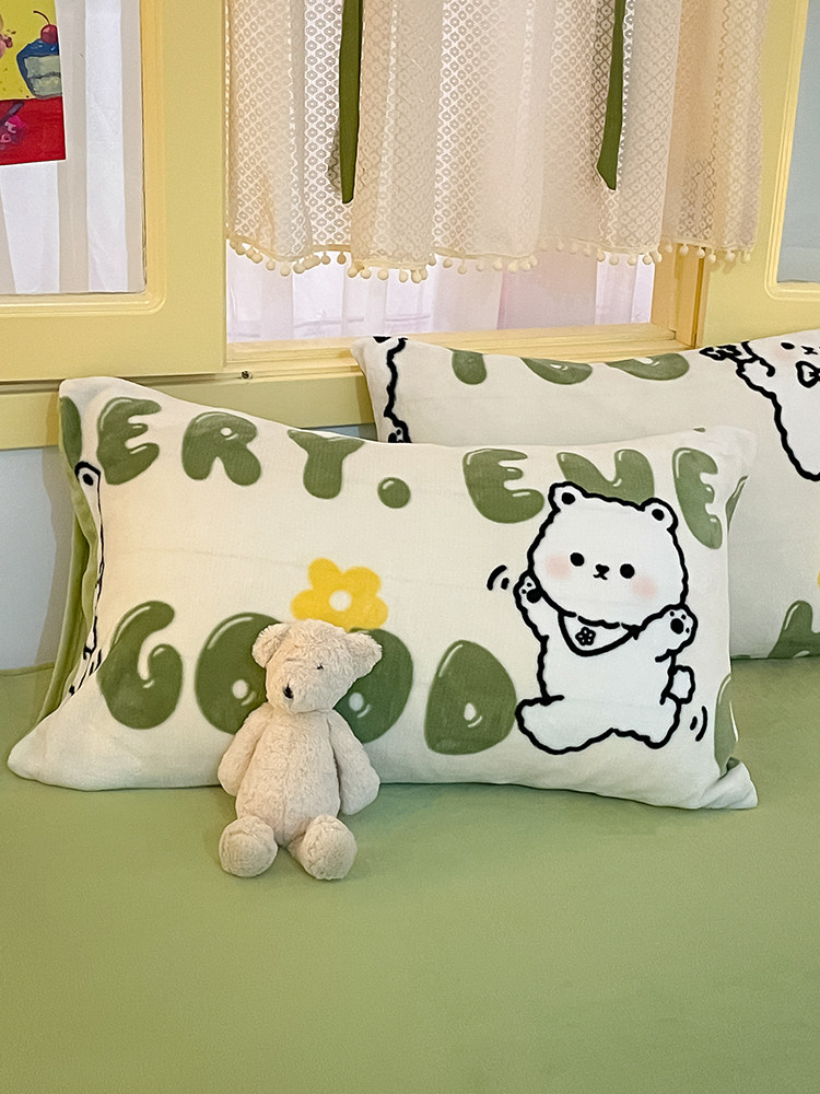 Catman Milk Velvet Bedding Four-Piece Set 2025 New Winter Fleece Coral Fleece Bed Sheet Duvet Cover Bedding Set