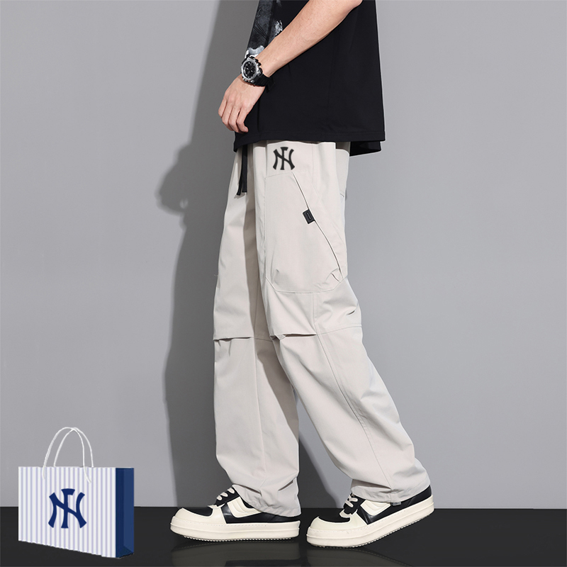 Workwear Straight-Leg Pants for Men, New Spring and Summer Style, Loose-Fitting Jogger Pants, Sports Casual Youth Paratrooper Long Pants for Men
