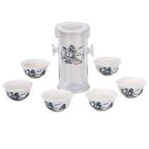 Thickened glass teapot ceramic filter tea brewer scented tea black tea green tea office kung fu tea set small size