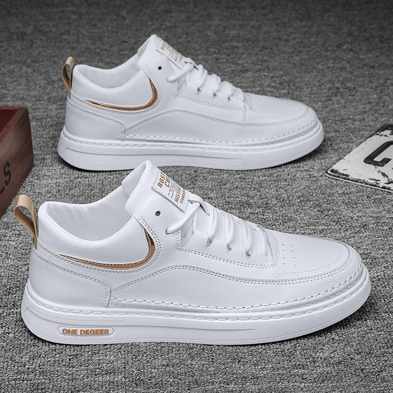 Red Star official website Hongxing Ke official flagship store men's shoes casual leather shoes leather trendy shoes summer high-top sneakers