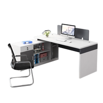 Office single financial desk corner modern simple staff desk supervisor computer desk and chair combination