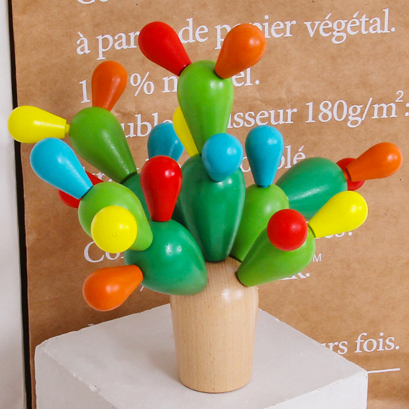 Montessori children put together cactus early education educational toys 1-3 years old 4 toddlers baby development intelligence building blocks