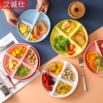 German Home Ceramic Sub-Meal Made Cutlery Dish for one person Fat Reduction Separated Tray Children Dinner Plate Breakfast