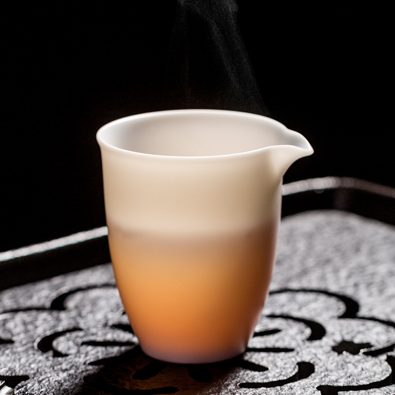 DECLEOR New Fair Cup Handmade Goat Fat Jade Thin Tire Pure Color Cup White Minimalist Tea Sea Sub Tea