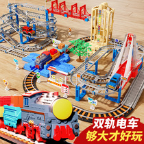 Six-One Children's Day gift Little Train Railway toy Electric roller coach High-speed boy 1-3 years old 6