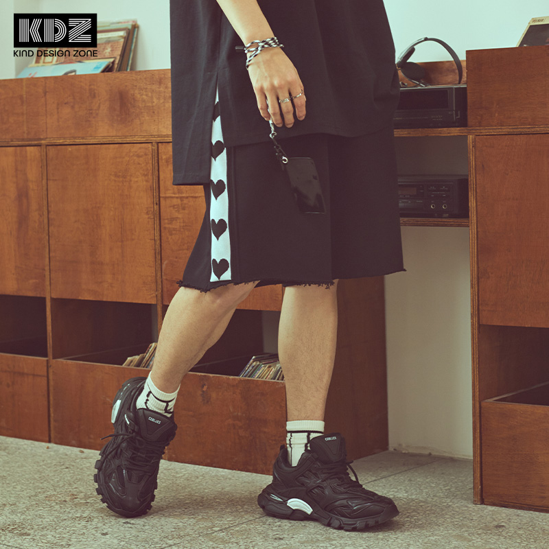 KDZ Love Casual Shorts Men Hangknitted Cotton Knitted Five-Pound Knitting Five-Minute Beach Pants