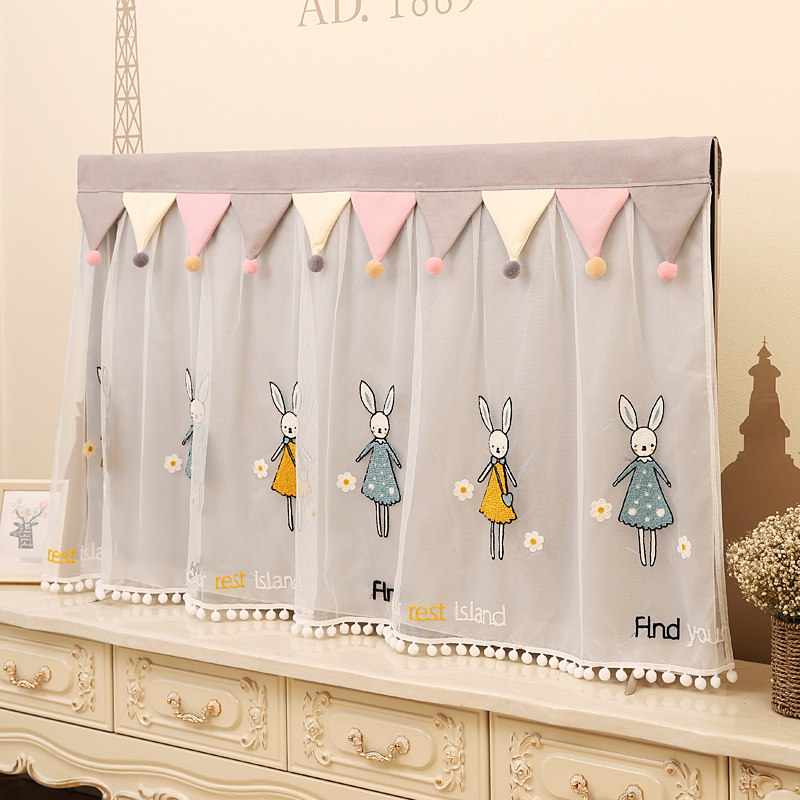 Simple LCD TV Dust Cover 2021 New Light Luxury Lace TV Cloth Cover Towel 65 Inches 55