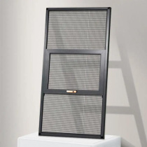 Punch-free three-push diamond net anti-theft screen outside casement screen self-installed custom push-pull aluminum alloy anti-mosquito sand window