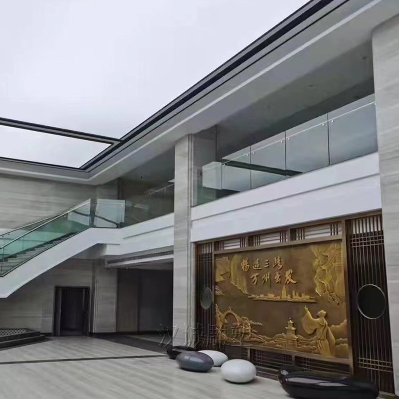 Custom forged copper relief hand-forged copper plate mural five cattle figure background wall copper plate sculpture copper culture painting wall